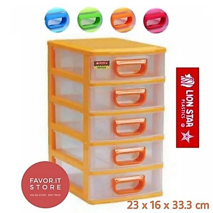 LACI PLASTIK SUSUN 5 ESTIMA MIDI CONTAINER M-5 LION STAR 000895
