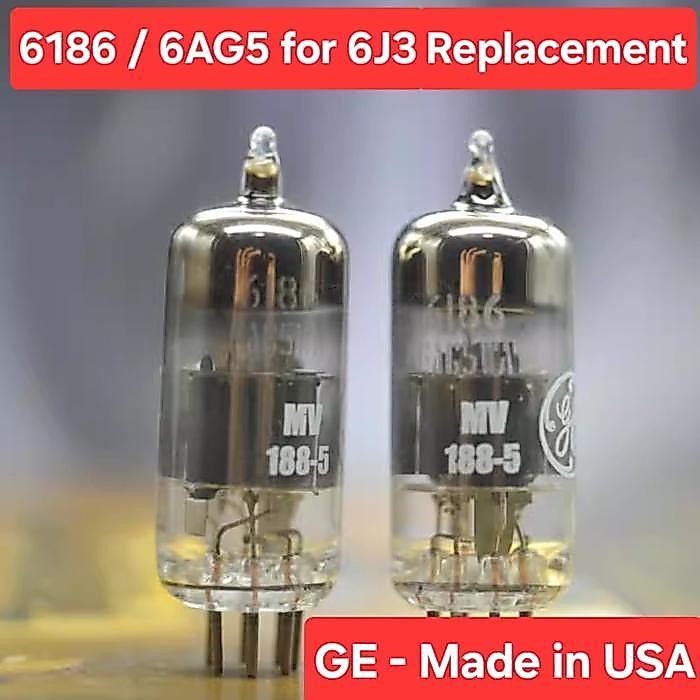 GE 6186 6AG5 Vacuum Tubes Valve for Replace 6J3 6M3 Tube Preamp 1-PAIR