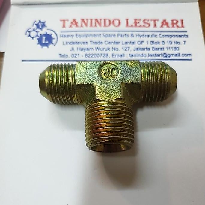 Tee Nepple / Tee Adaptor 1" JIC x 1" NPT x 1" JIC