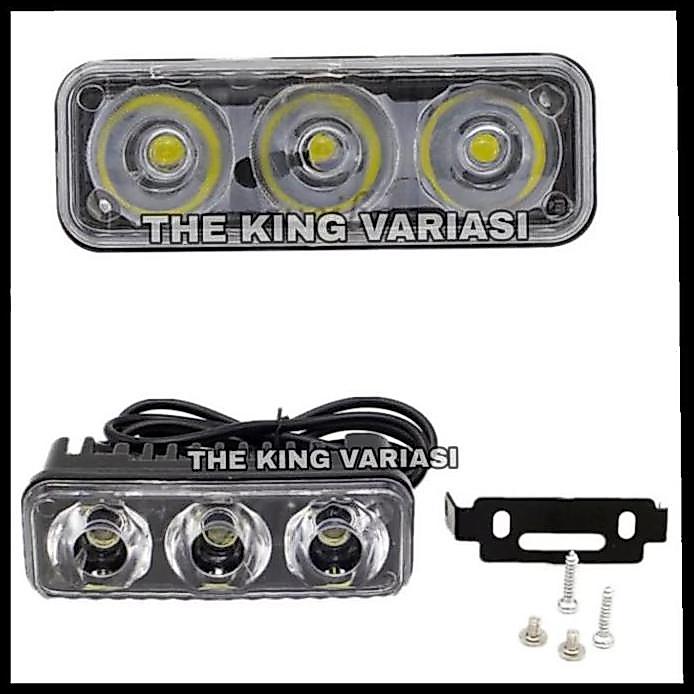 LAMPU TEMBAK LED KOTAK 3MATA/STROBOW LED MOTOR MOBIL 12VOLT WATERPROOF