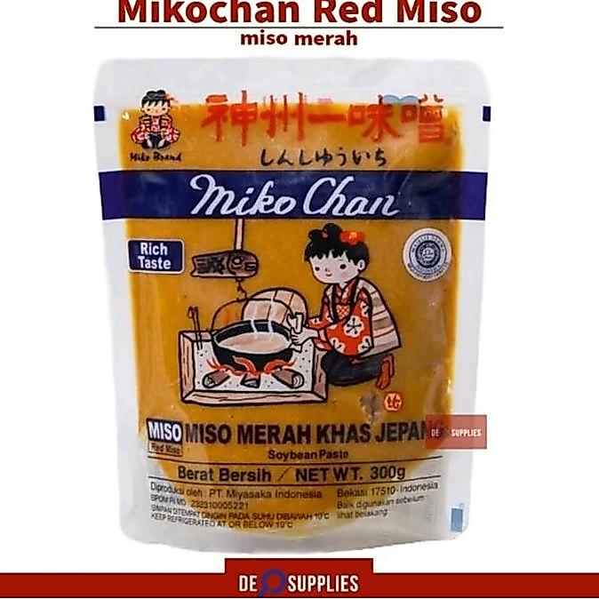 Miyachan Miso Merah Jepang  300gr - Mikochan Red Miso Soup Halal