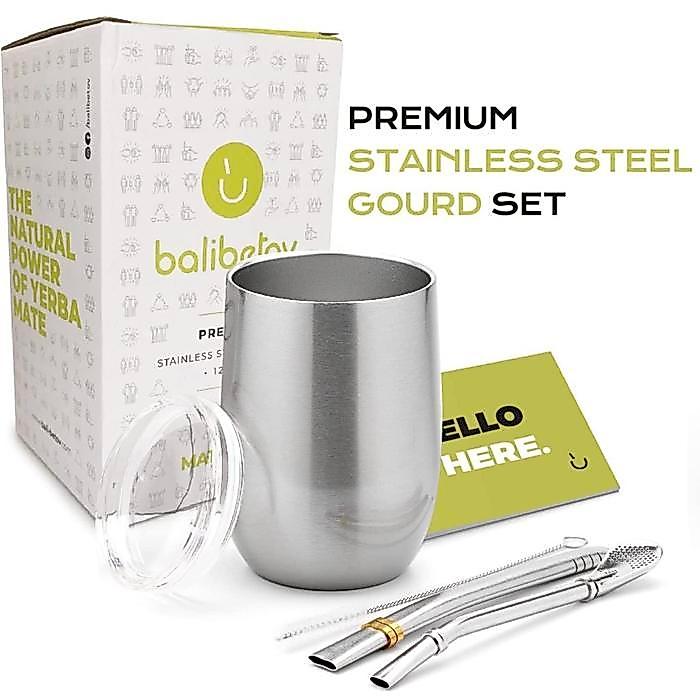 Balibetov Modern Yerba Mate Gourd Stainles Steel Set Mate cup