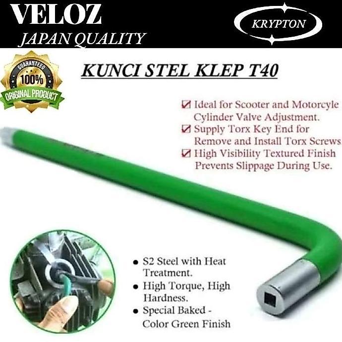 Veloz kunci stelan klep 3mm + bintang T-40 Japan quality
