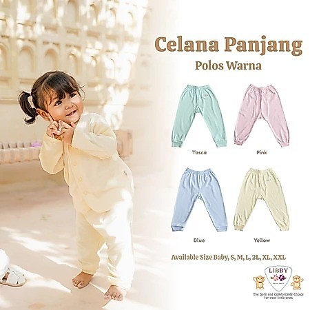 CELANA PANJANG LIBBY POLOS I Libby Celana bayi