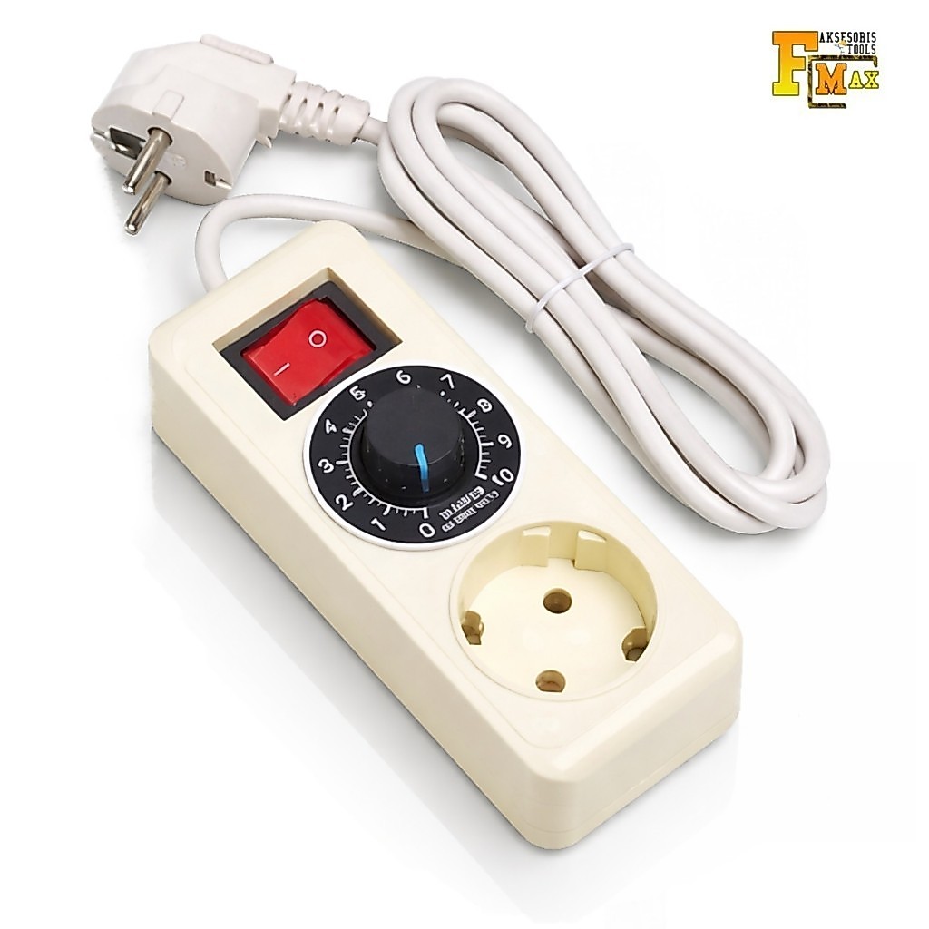 Stop Kontak Dimmer 1 Lubang | Dimmer Gerinda 2000W Pengatur Kecepatan Gerinda Bor