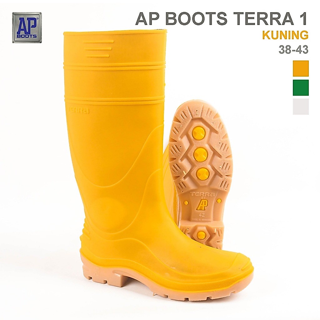 AP Boots TERRA 1 Kuning - Sepatu Boot PVC