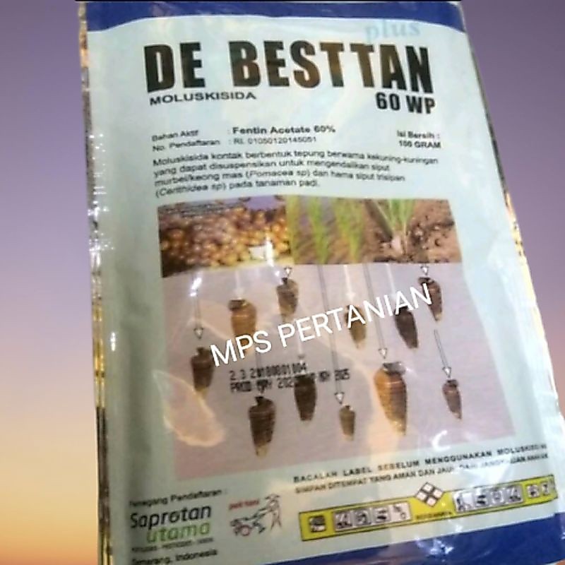 DE BESTAN / ANTI KEONG 60 WP 100 GR Moluskisida, Racun keong Sawah