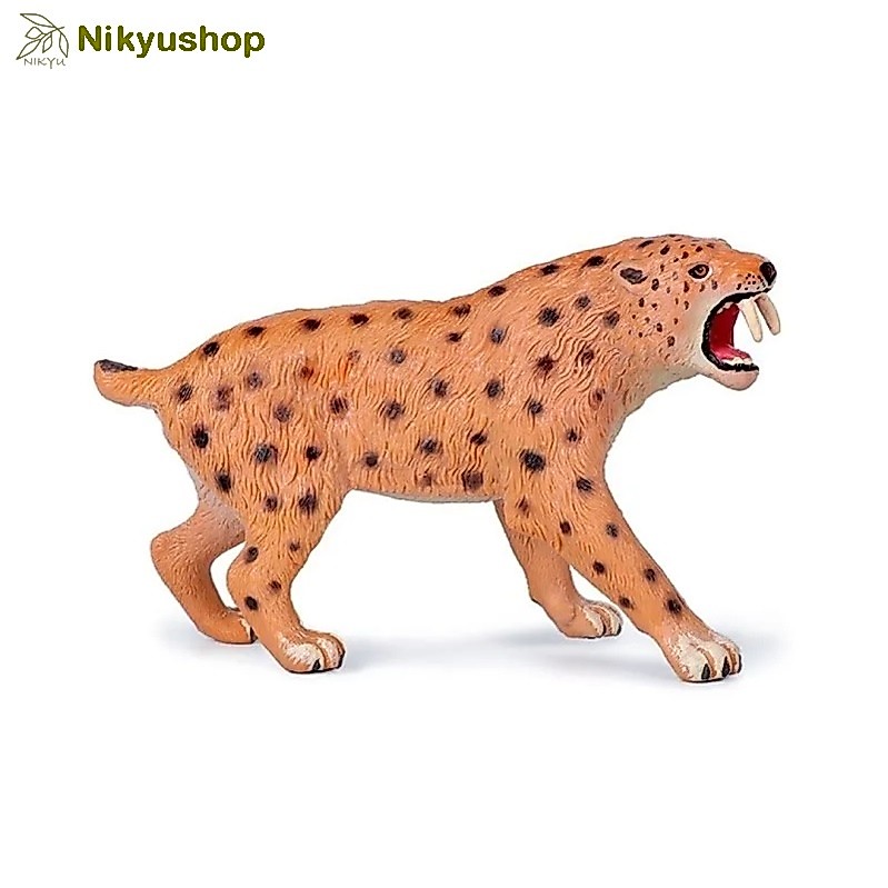 [Nikyushop] Mainan Edukasi Pajangan Animal Figure Hewan Harimau Smilodon Sabertooth Tiger