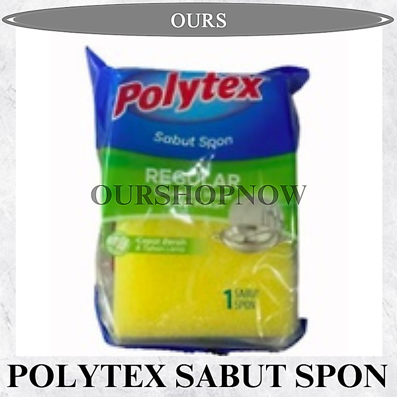Polytex Spon Sabut Reguler Spon 2 in 1 sabut hijau serbaguna OURSHOPNOW