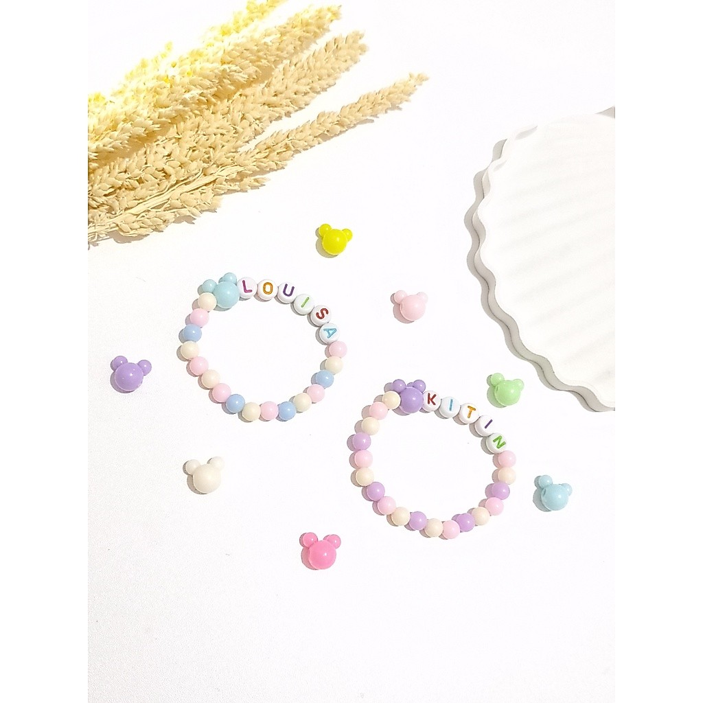 Gelang Manik Custom Nama / Polos / Gelang Anak Bayi Balita