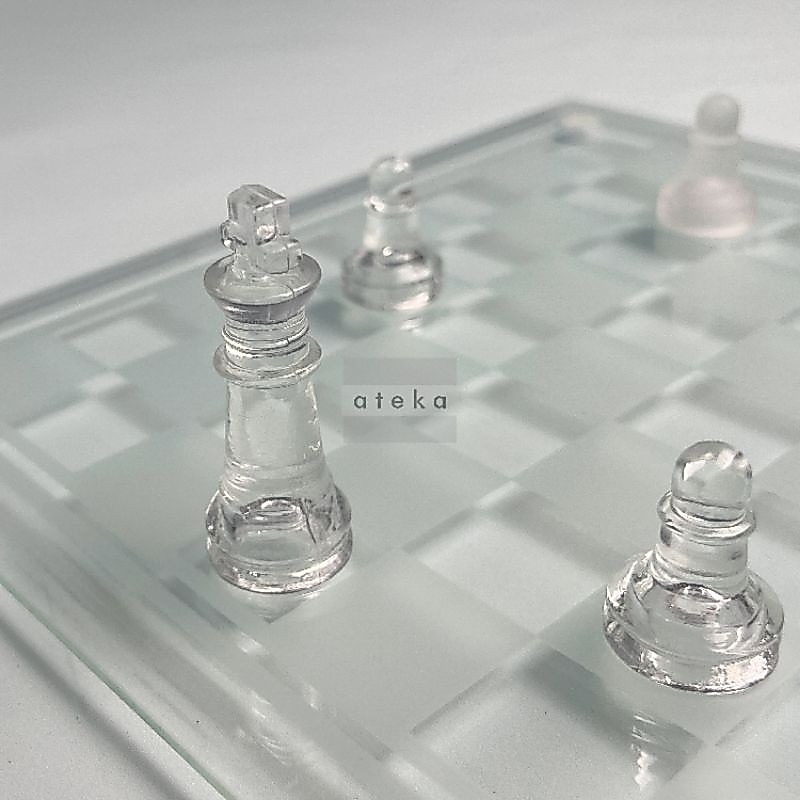 Catur Chess Set Kaca Premium | Glass Chees Premium
