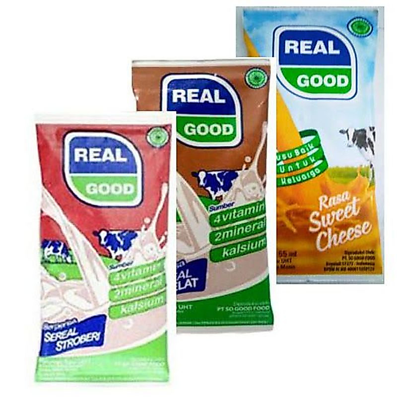Susu Bantal Real Good UHT 50ml Harga grosir susu mini cimory all varian halal anak vanila coklat che