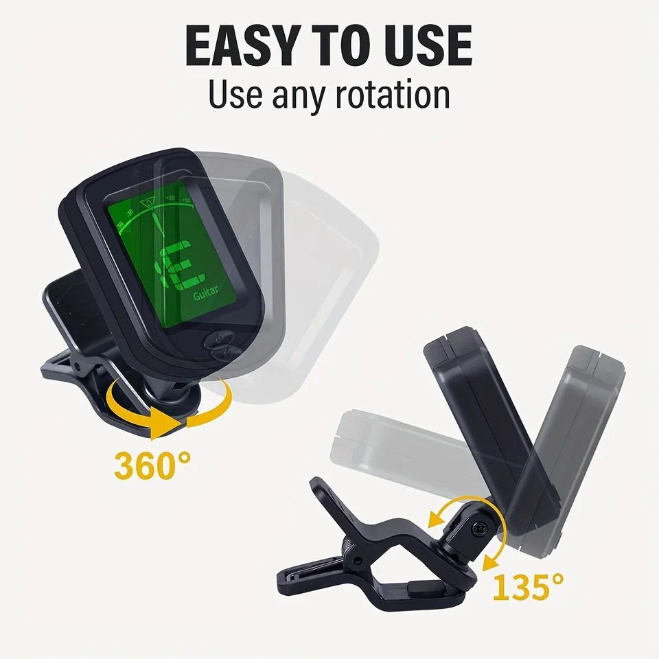 Guitar Beginner Accessories Set Guitar Capo Tuner Includes 10 picks (Random) Plectrum Holder - Perfe