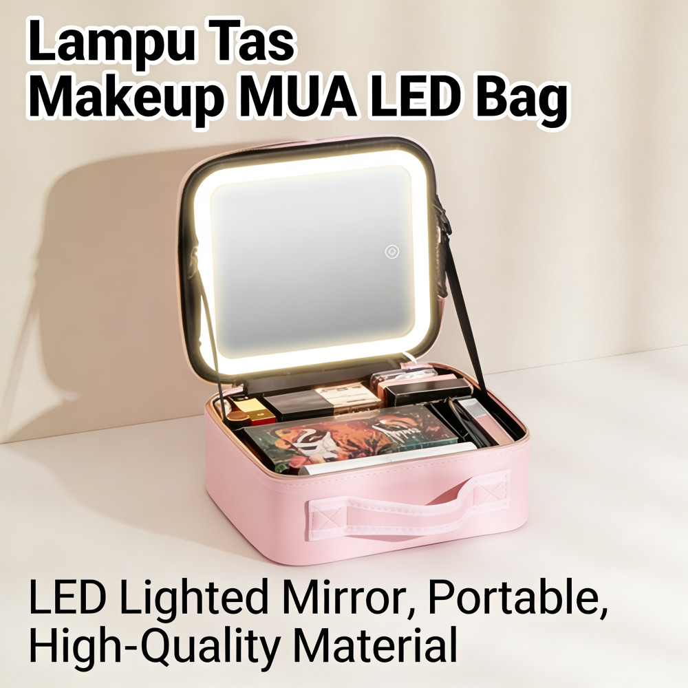 Case Tas Makeup Lampu MUA Beauty / Bag LED Tas / Tas LED Makeupartist / Lampu Case Tas Beauty