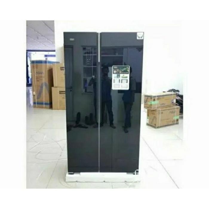 KULKAS GEA G2D 472R GLASS BLACK