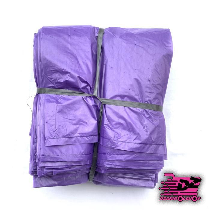 Kantong Kresek Warna Ungu Berat 1 Kg / Kresek Kiloan / Plastik Polos Ungu Kiloan Murah - Kecil 15 X 