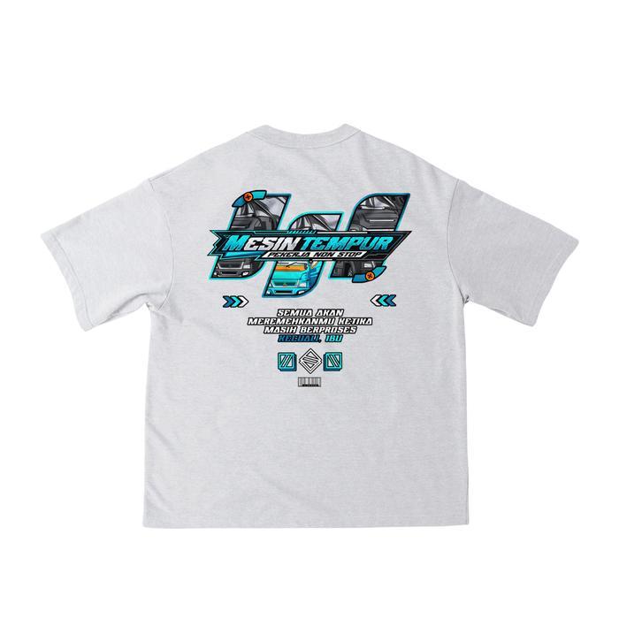 BISALO - 220 Baju Pria Wanita motif " MESIN TEMPUR " Digital Printing Kaos Distro Katun Combed 24s B