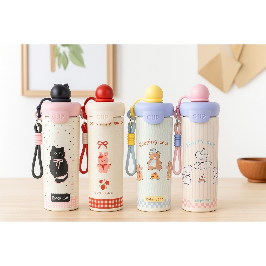 (JGS) Botol Stainless Yh004 Animal / BOTOL TUMBLER THERMOS 600ML STAINLESS STEEL SUS 316 / Tumbler B