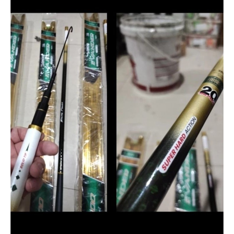 joran tegeg pancing super hard daido Evander carbon brutal pilihan 250 300 360 450 540 630 cm