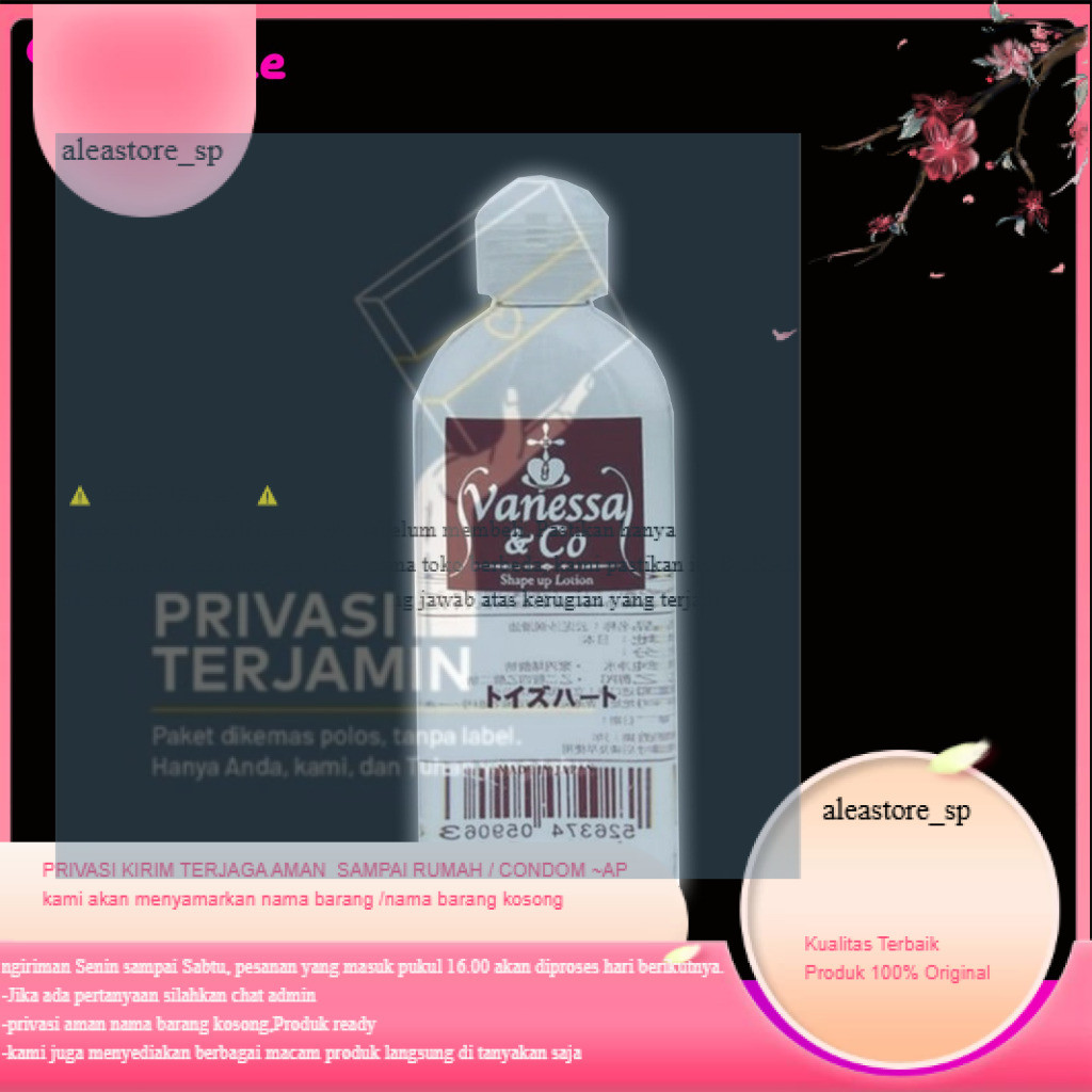 Nikmati diskon spesial~Ap LUBRICANT VANESSA CO PELUMAS VANESSA&CO 200ml VANESSACO Dikemas Rahasia~Ap