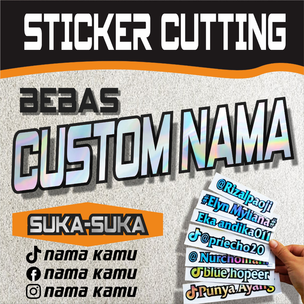 Stiker Cutting Custom Nama