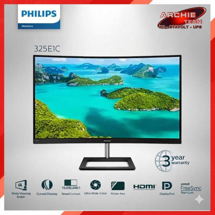 Monitor Ultra Wide Philips 325E1C/70 QHD 75Hz Curved