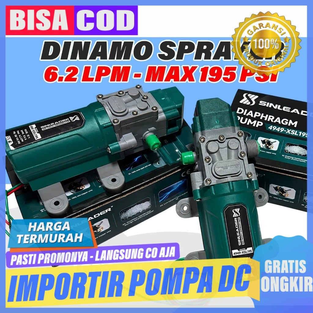 ORIGINAL NEW SINLEADER 4949-XSL195PSI - Dinamo pompa dc MAX 195 PSI 6.2LPM