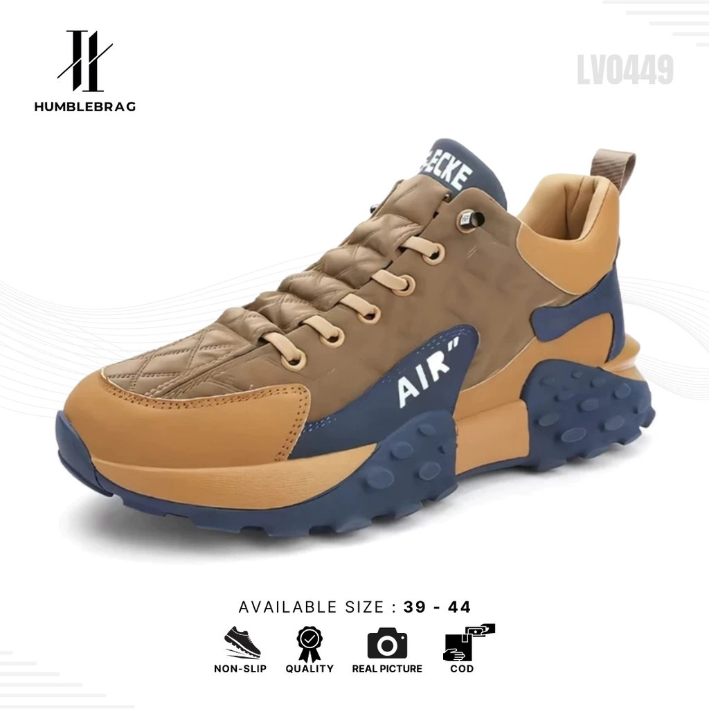 MIRA Taeyong Sepatu Sneakers Pria Casual Sepatu Sport Hitam LV0449