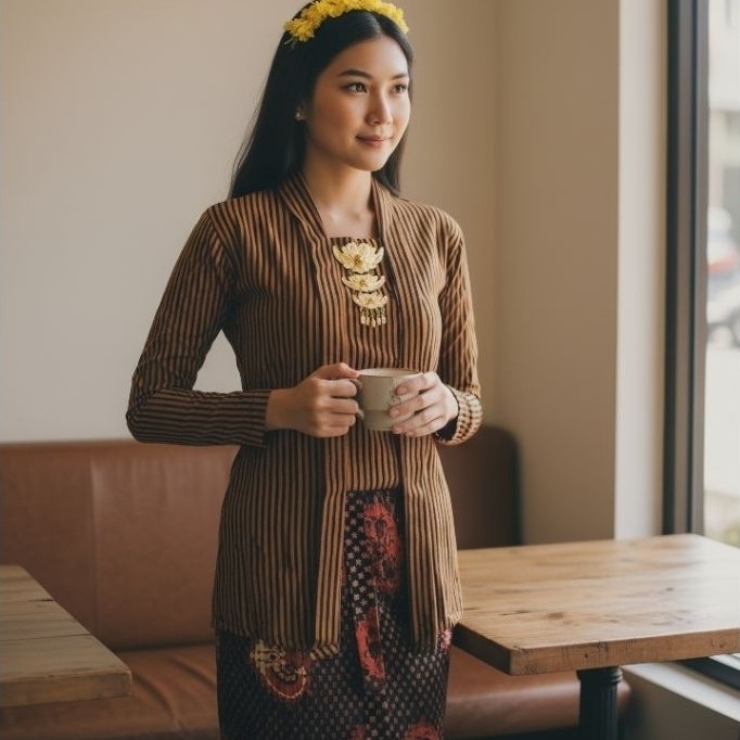 KEBAYA LURIK MODERN,LURIK WANITA MODERN,LURIK WANITA MODERN BUAT KERJA,KEBAYA LURIK