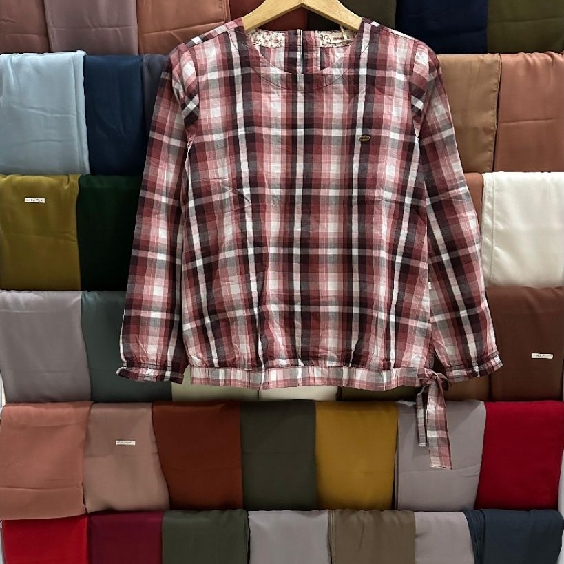 Reza Red Blouse - CORNICHE, Pakaian Wanita
