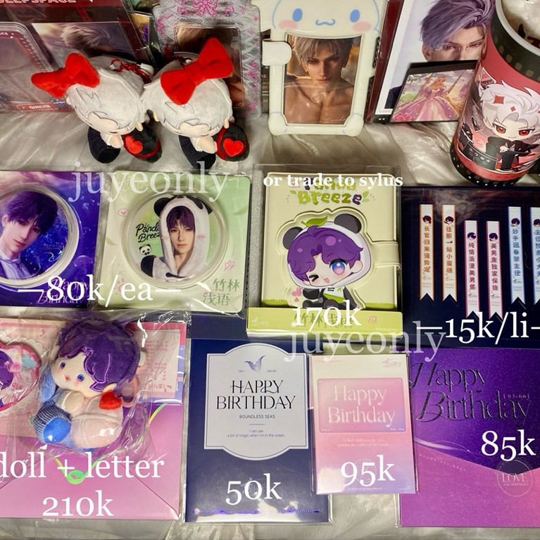 lads official merch fanmerch mostly ayel xavier zayne rafayel sylus caleb birthday doll letter badge