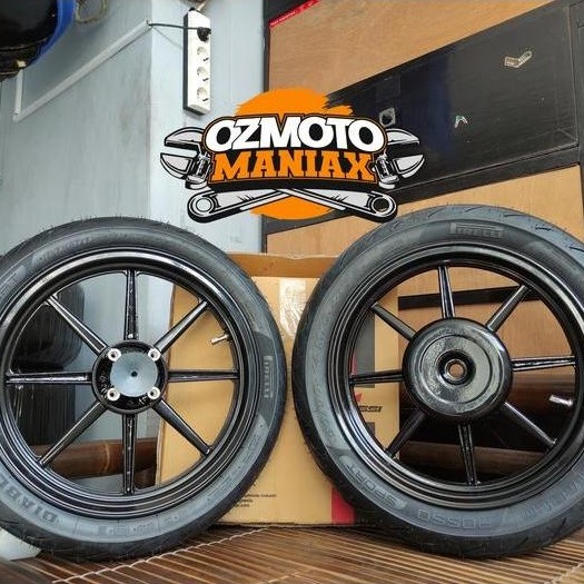Wheel Set Velg Vrossi Beat Venom Comet + Ban Pirelli Diablo Rosso