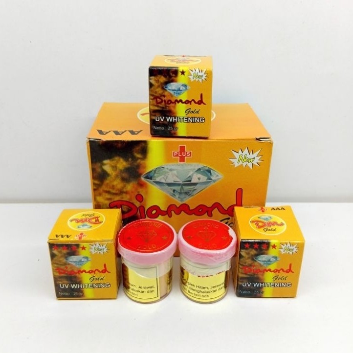 6 Cream Diamond Gold Original // Cream Diamond Gold Uv Whitening  Murah