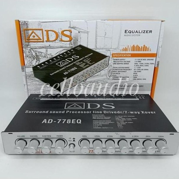 Pre Amp ADS AD-778EQ Equalizer Mobil ADS AD 778EQ