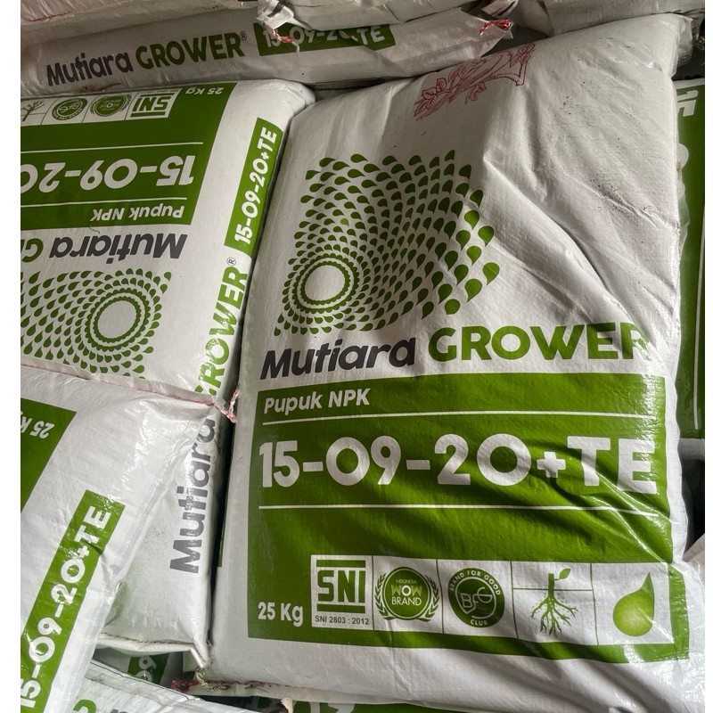 PUPUK NPK MUTIARA GROWER 25KG 50KG KEMASAN PABRIK