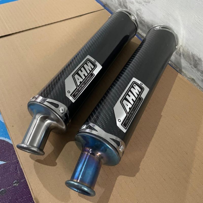 AHM 2Stroke Exhaust/Ekzos Stainless blue Type Only - Muffler Ahm 2Stroke Top Performance