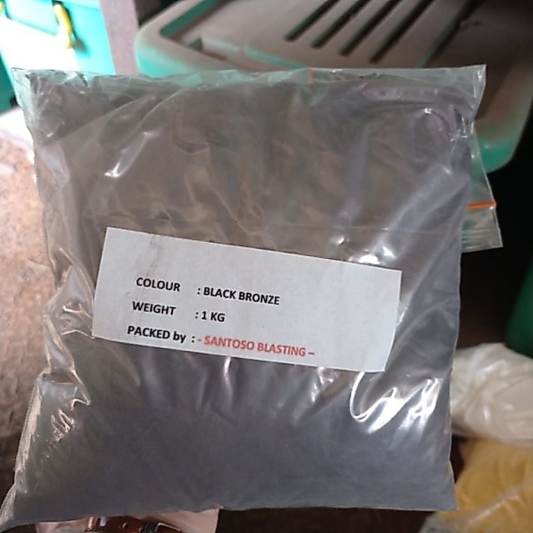 bubuk powder coating black bronze