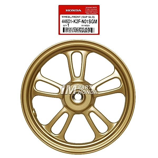 ORI ! 44601-K2F-N01SGM Velg Racing Depan Scoopy eSP K2F 2020 - 2024 Gold Kuning ORIGINAL