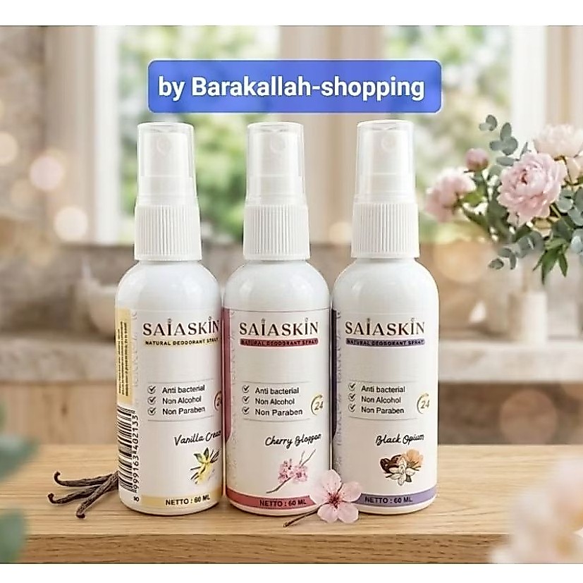 Saia skin BUNDLING 3 botol deodorant Tawas spray 60ml