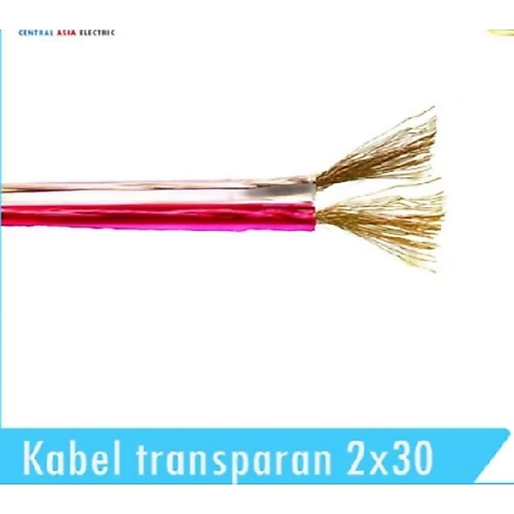 Kabel transpatan 2x30 serat tembaga campuran kabel kecil audio listrik 230 kabel bening
