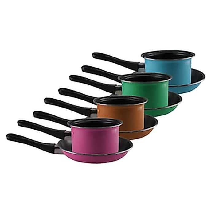 Pastela Set 2In1 Panci Susu Milkpan Dan Wajan Frypan Teflon Penggorengan Maspion Anti Lengket Warna
