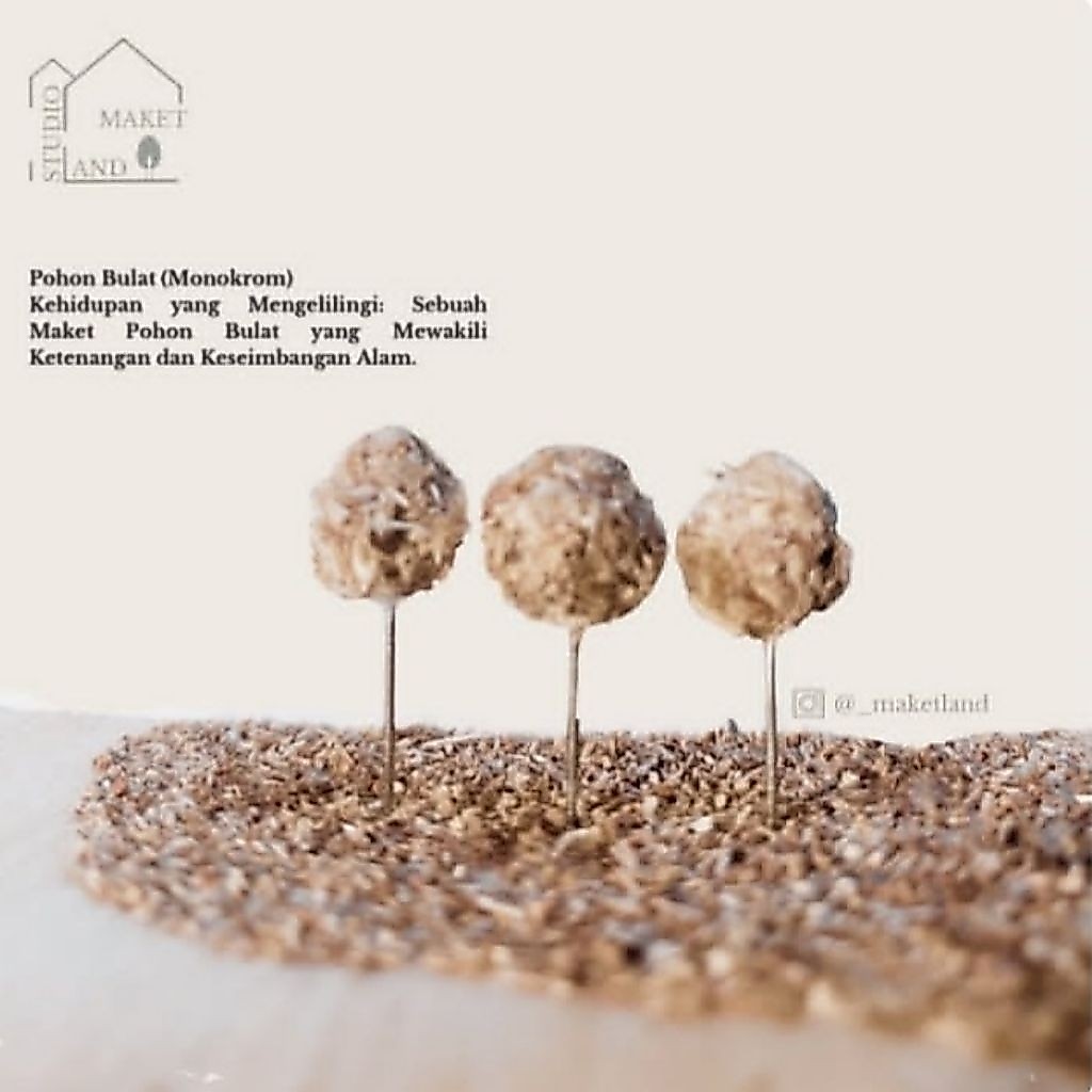 Pohon Bulat Maket Arsitektur