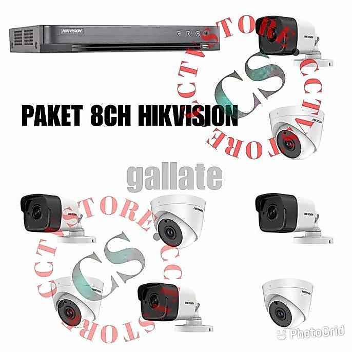 TERLARIS PAKET CCTV 8 CHANNEL HIKVISION 5MP 4K PAKET 5MP HIKVISION 8 KAMERA