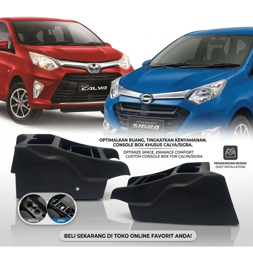Console Box Calya Sigra Consol Box Tengah Mobil Konsol Box Universal PNP
