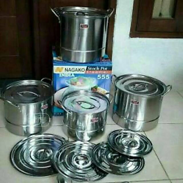 Panci Set Stock Pot Steamer 555 (NAGAKO)/ (Salute)