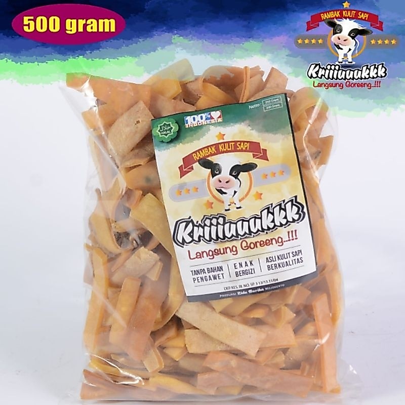 SNACK RAMBAK KULIT SAPI MENTAH | KERUPUK KULIT SAPI | DORODOK | JANGEK | BAHAN POKOK MAKANAN KERING
