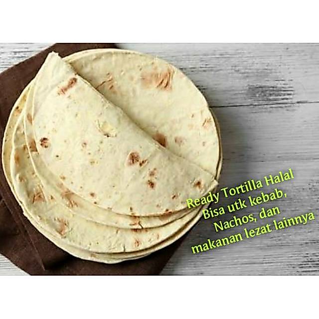 Tortilla 20cm isi 10 lembar tortila kulit kebab bungkus kebab bahan kebab halal daging kebab tacos n