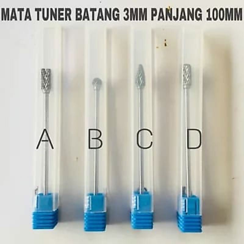 mata bor cuner tuner cun porting carbie panjang gagang 3 mm original import