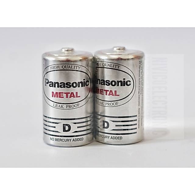 Baterai Panasonic metal silver bulat tipe D anti bocor no mercury added