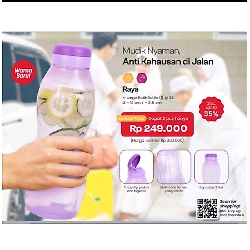 MOORLIFE TOBA/RAYA BOTOL MINUM JUMBO SPORT 2 LITER